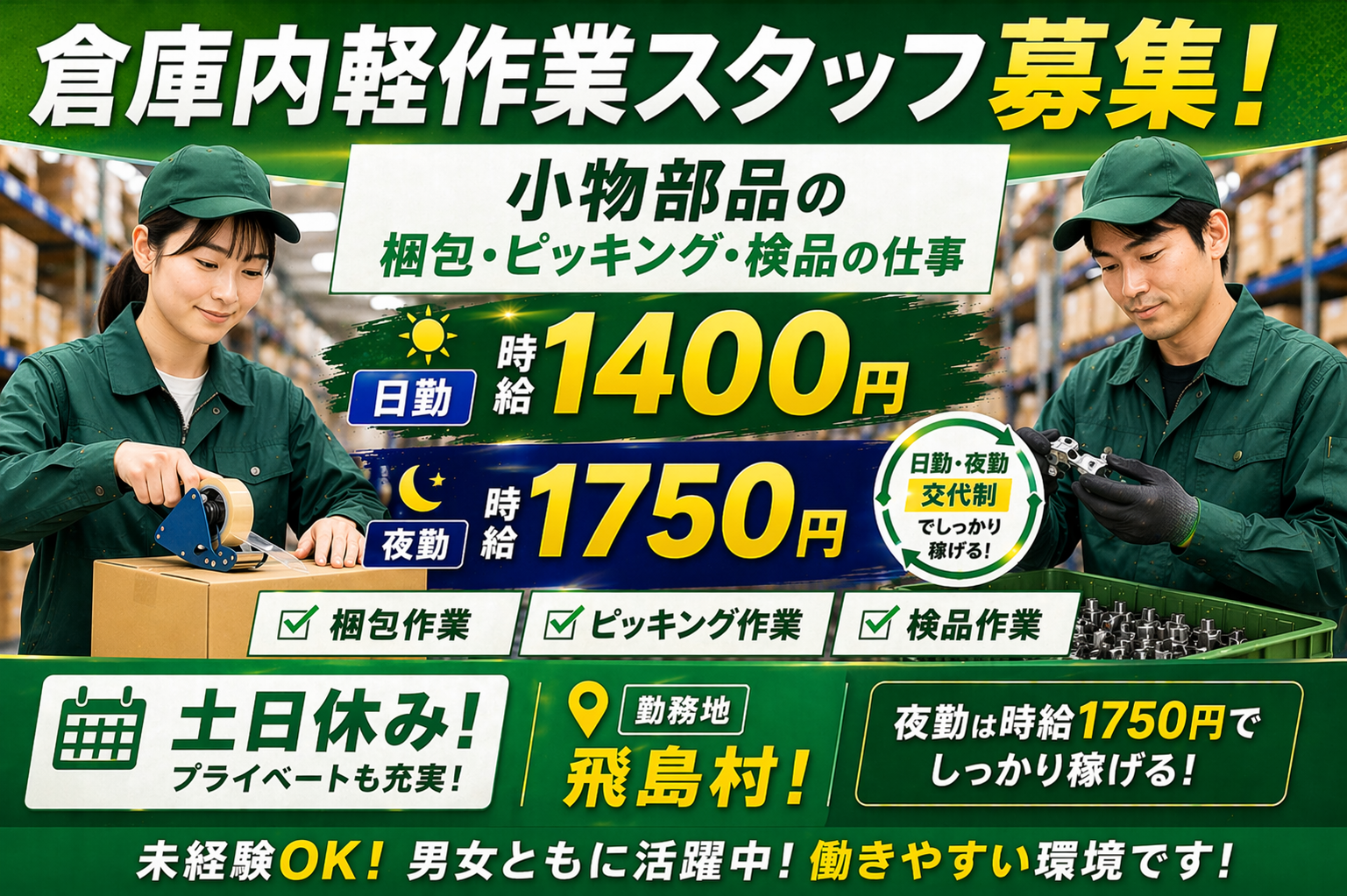 派遣 軽作業（梱包・仕分け・その他） 物流・倉庫の求人情報イメージ1