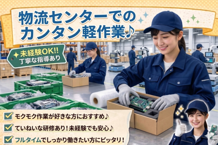 パート・アルバイト 軽作業（梱包・仕分け・その他） 物流・倉庫の求人情報イメージ1